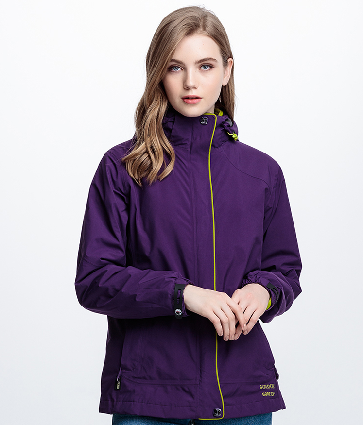 JORDON 橋登 1122 GORE-TEX+POLARTEC超輕外套 女款 深紫 防風防水/登山戶外 06JW1122