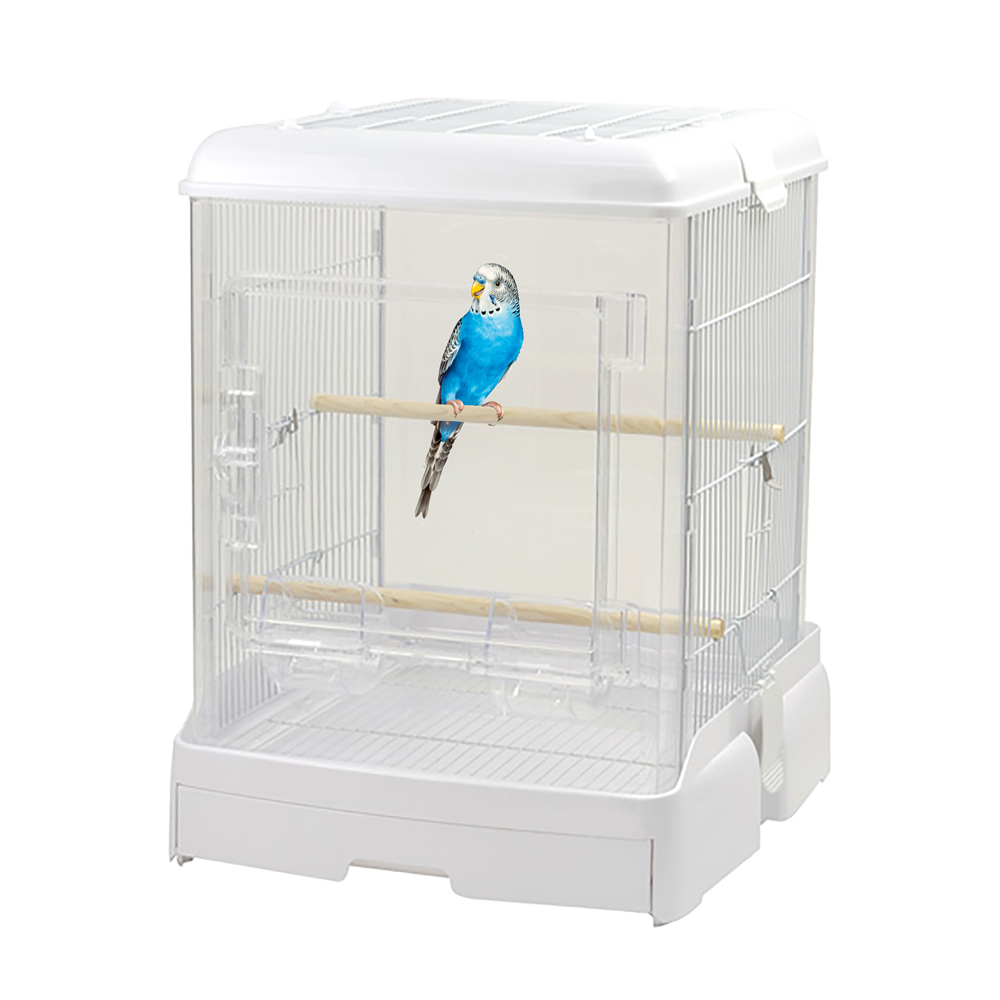 【麗利寶LillipHut】舒適快潔透亮鳥籠 40型 白色 #2240