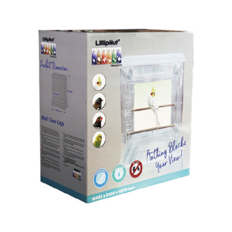 【麗利寶LillipHut】舒適快潔透亮鳥籠 40型 白色 #2240