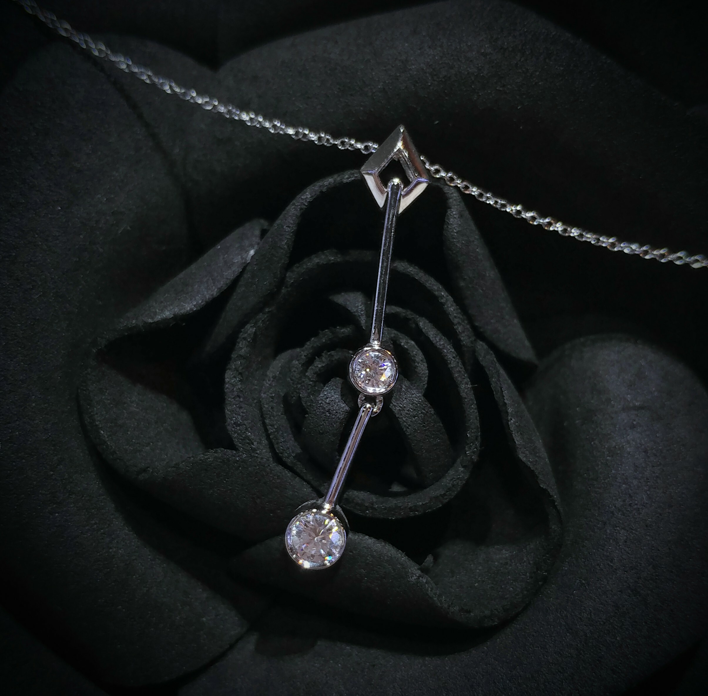 18K White Gold 0.40ct Diamond Pendant