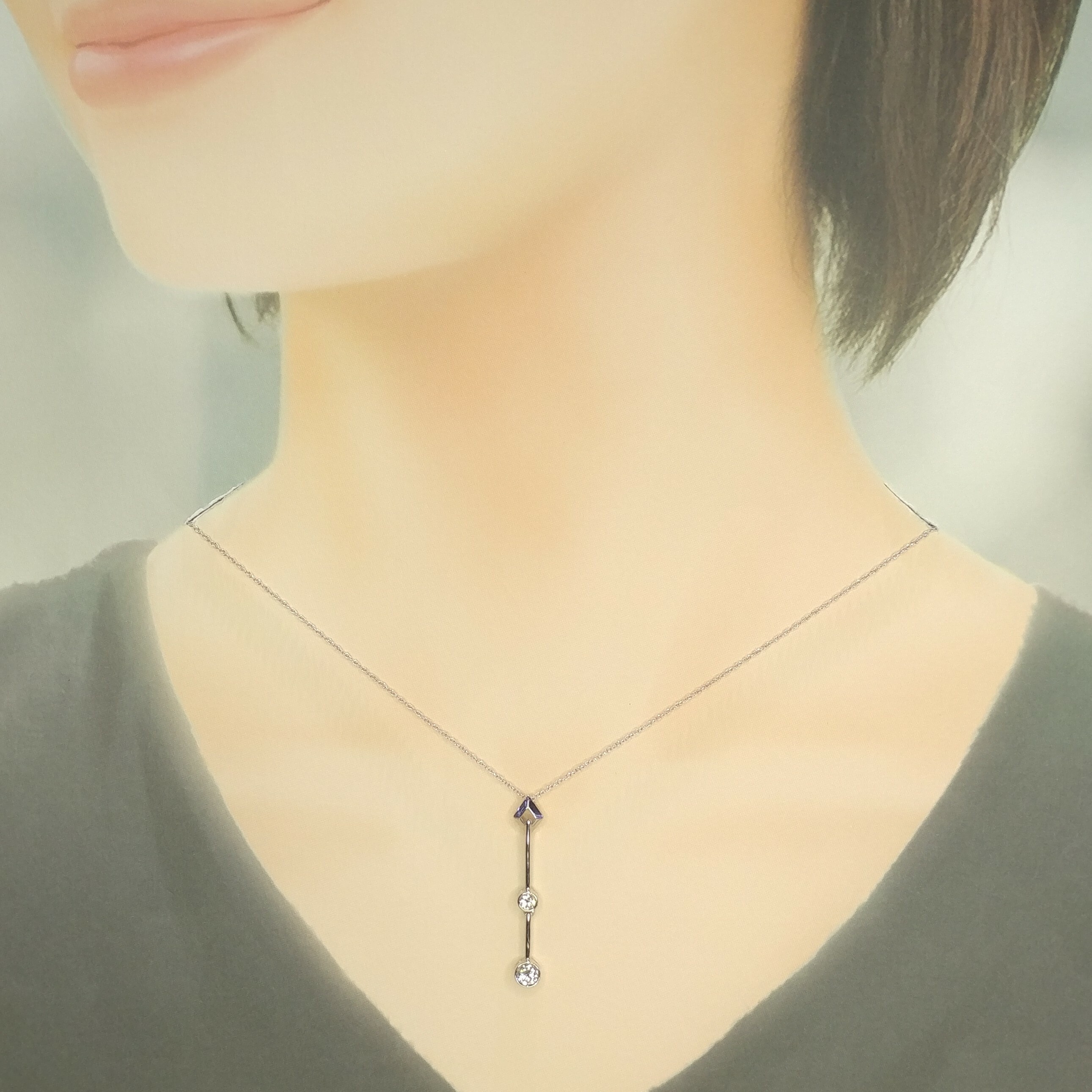 18K White Gold 0.40ct Diamond Pendant