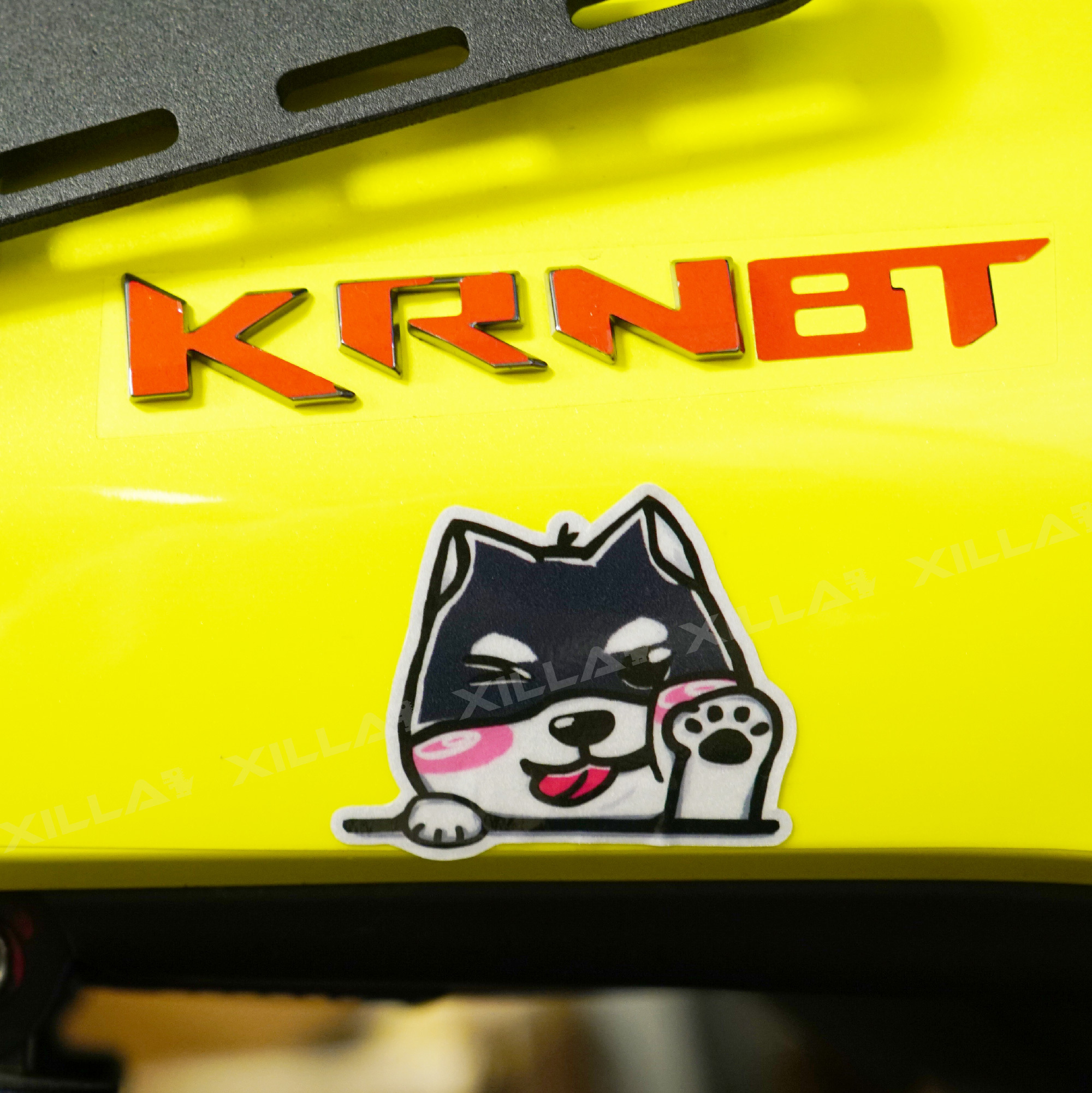 3M 反光貼紙【柴犬招手系列】防水抗UV 車身貼紙 車燈貼紙 汽車貼紙