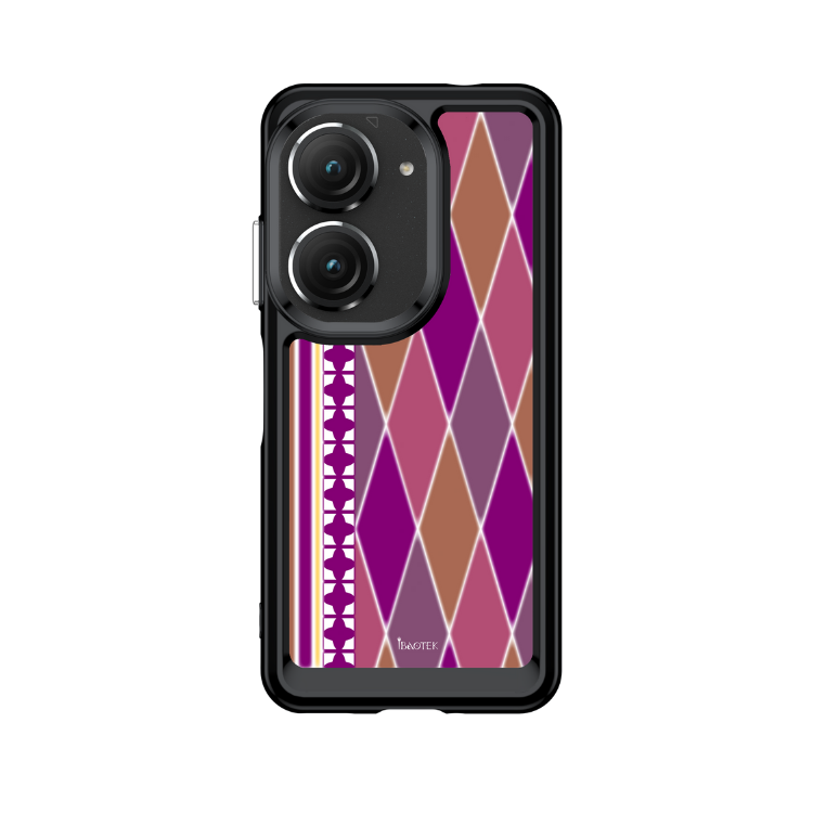 Asus ZenFone 9/10手機防摔殼簡紫花磚