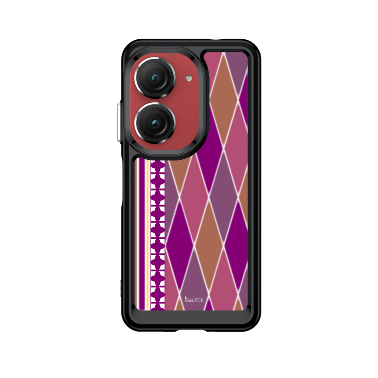 Asus ZenFone 9/10手機防摔殼簡紫花磚