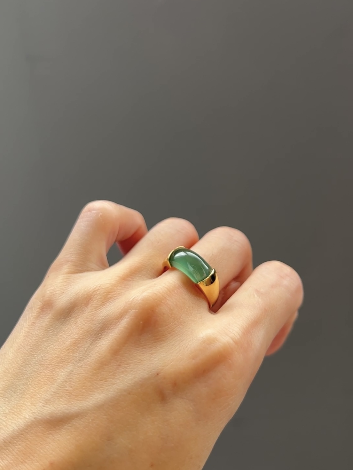 原創設計高冰老藍水戒指