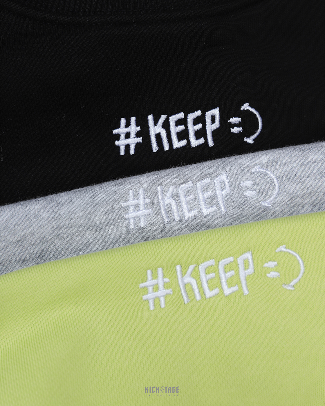 [特價售出無退換] #KEEP LS SUIT 黑色 灰色 果綠色 閃電微笑 內刷毛 居家 寬版棉質套裝 (衛衣+抽繩短褲)【KS146】