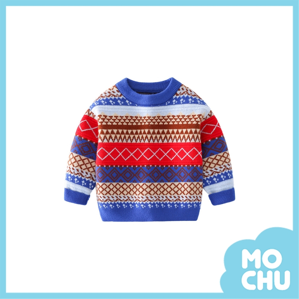 復古格子條紋毛衣