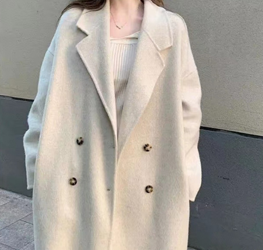 ᴷᴼᴿᴱᴬ 🇰🇷 小貴婦垂墜感100%雙面羊毛外套 (四色)