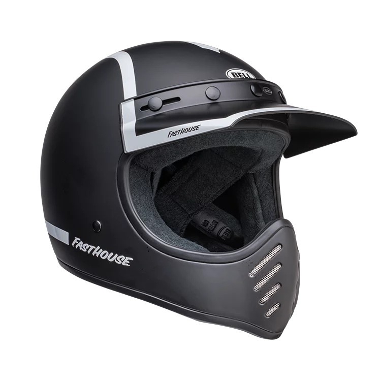 BELL MOTO3 FASTHOUSE BLACK / WHITE 高速白標 聯名款 山車帽