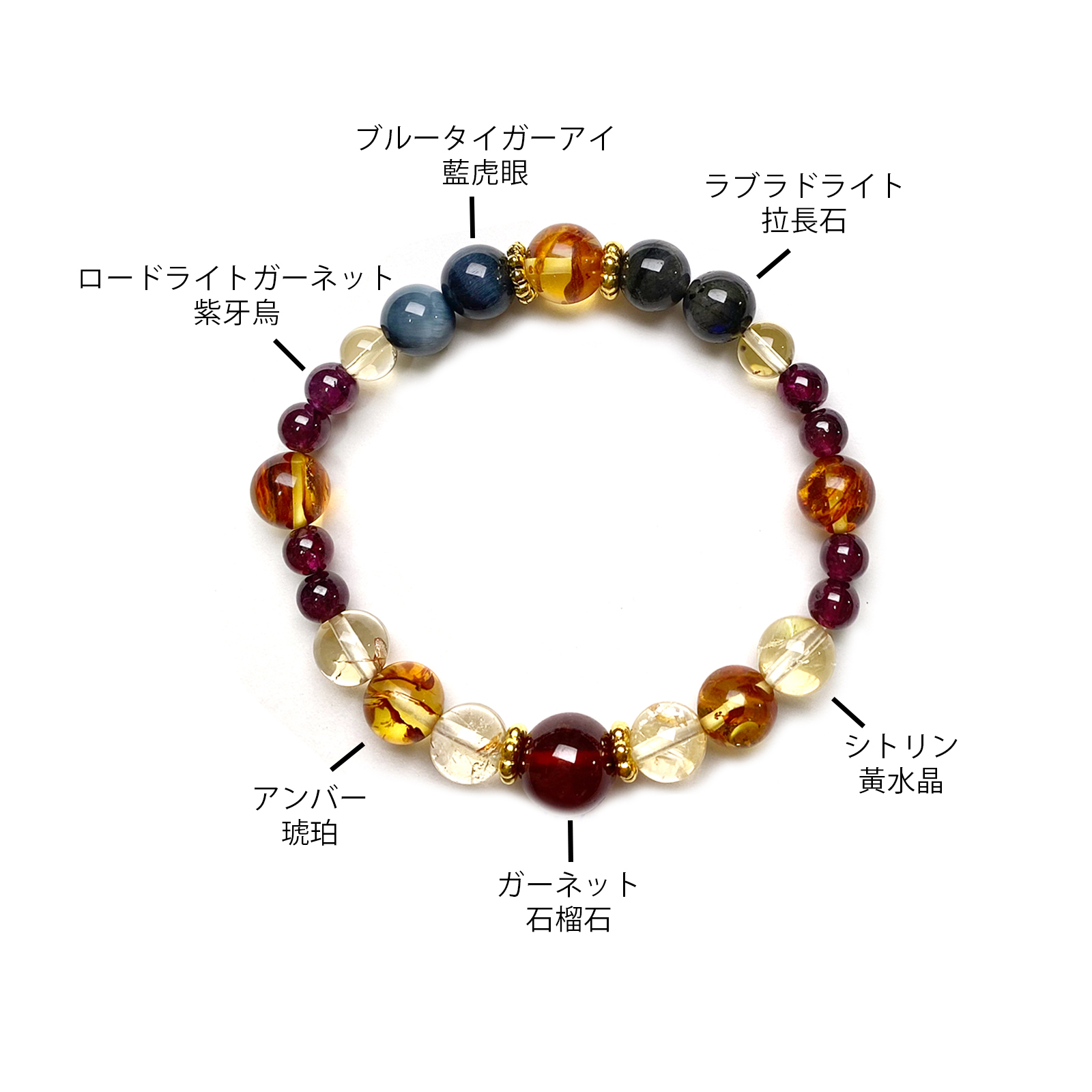 紫牙烏 健康運 水晶 手鍊 天然石 日本手作 2025新年 禮物