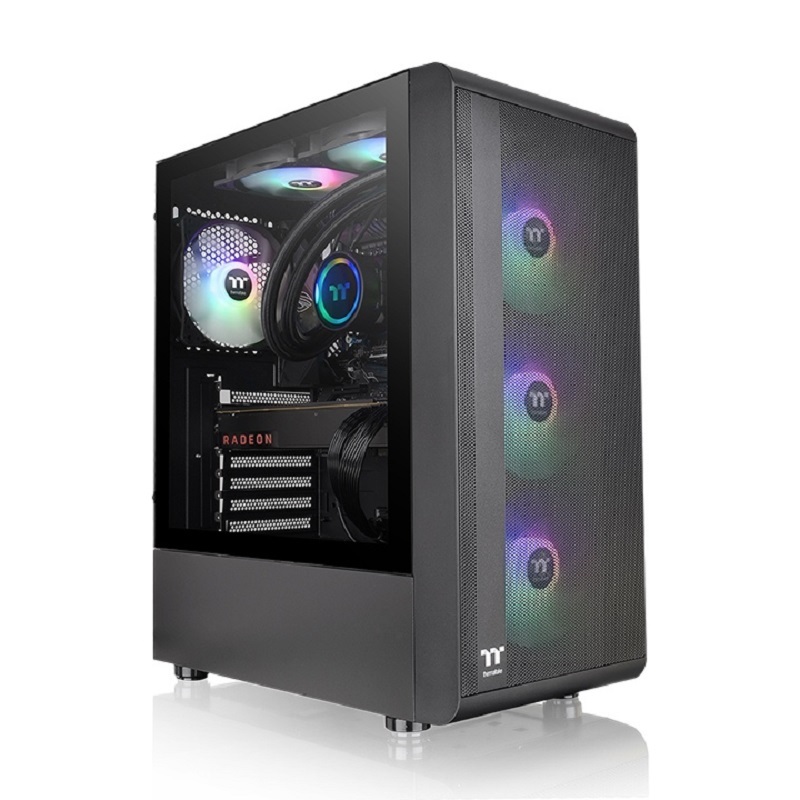 米特3C數位–Thermaltake 曜越 鋼煉 S200 TG ARGB 強化玻璃中直立式機殼/黑CA-1X2-00M1WN-00/白CA-1X2-00M6WN-00