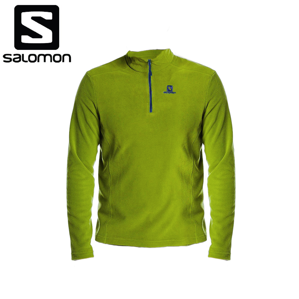 Salomon 法國 352232 PANORAMA HZ 長拉鍊保暖衣 男款 (綠) 快乾透氣/登山健行/休閒 01SL352232