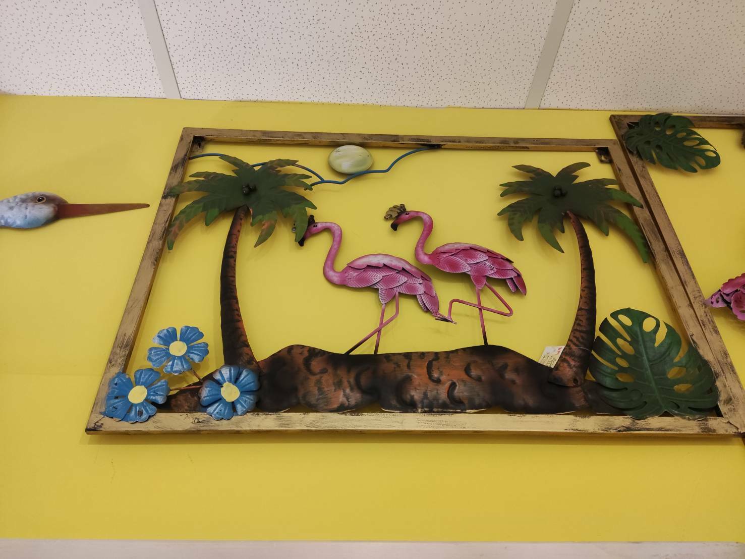 紅鶴鏤空壁掛畫