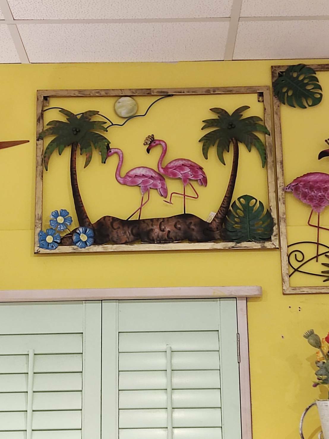 紅鶴鏤空壁掛畫