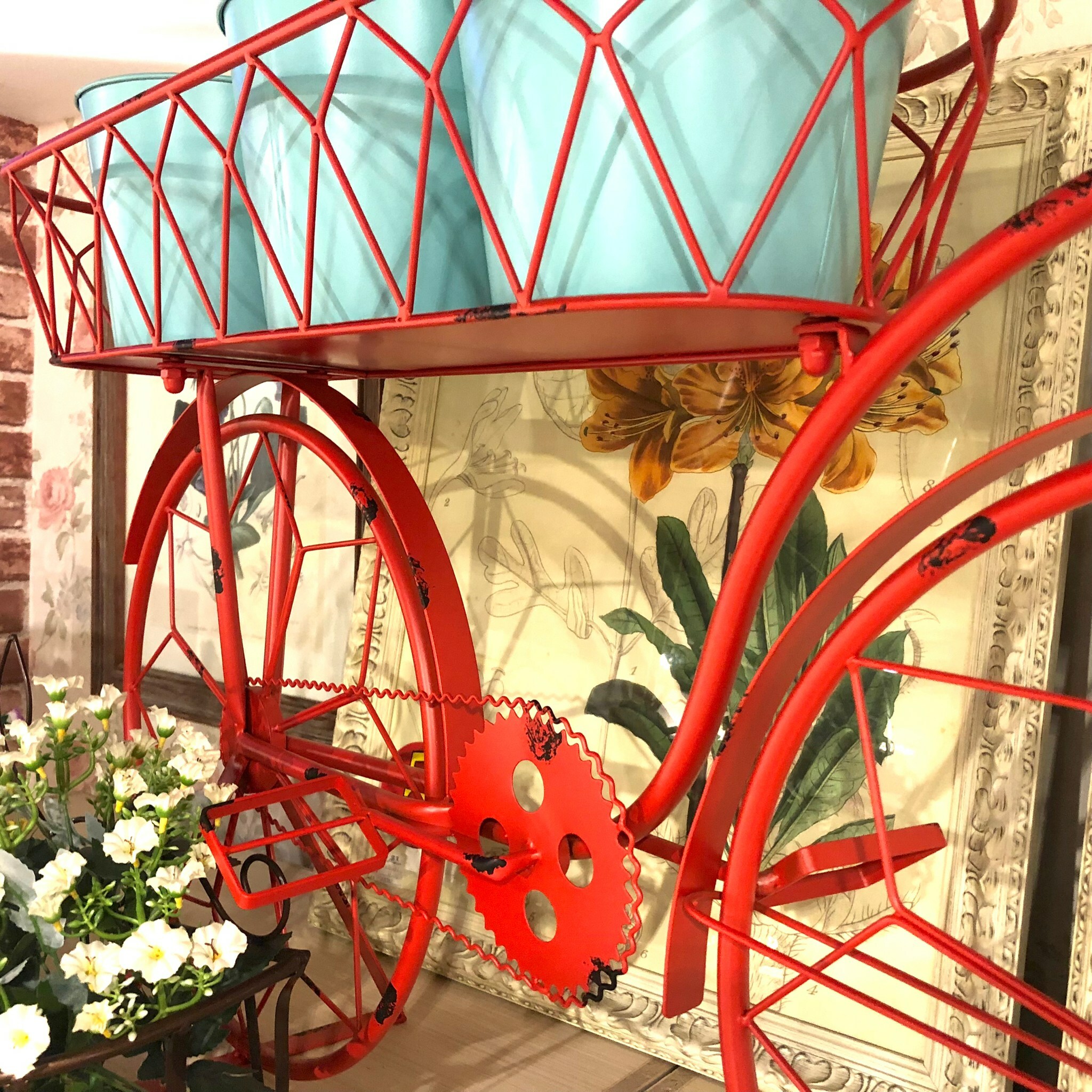 腳踏車花盆擺件