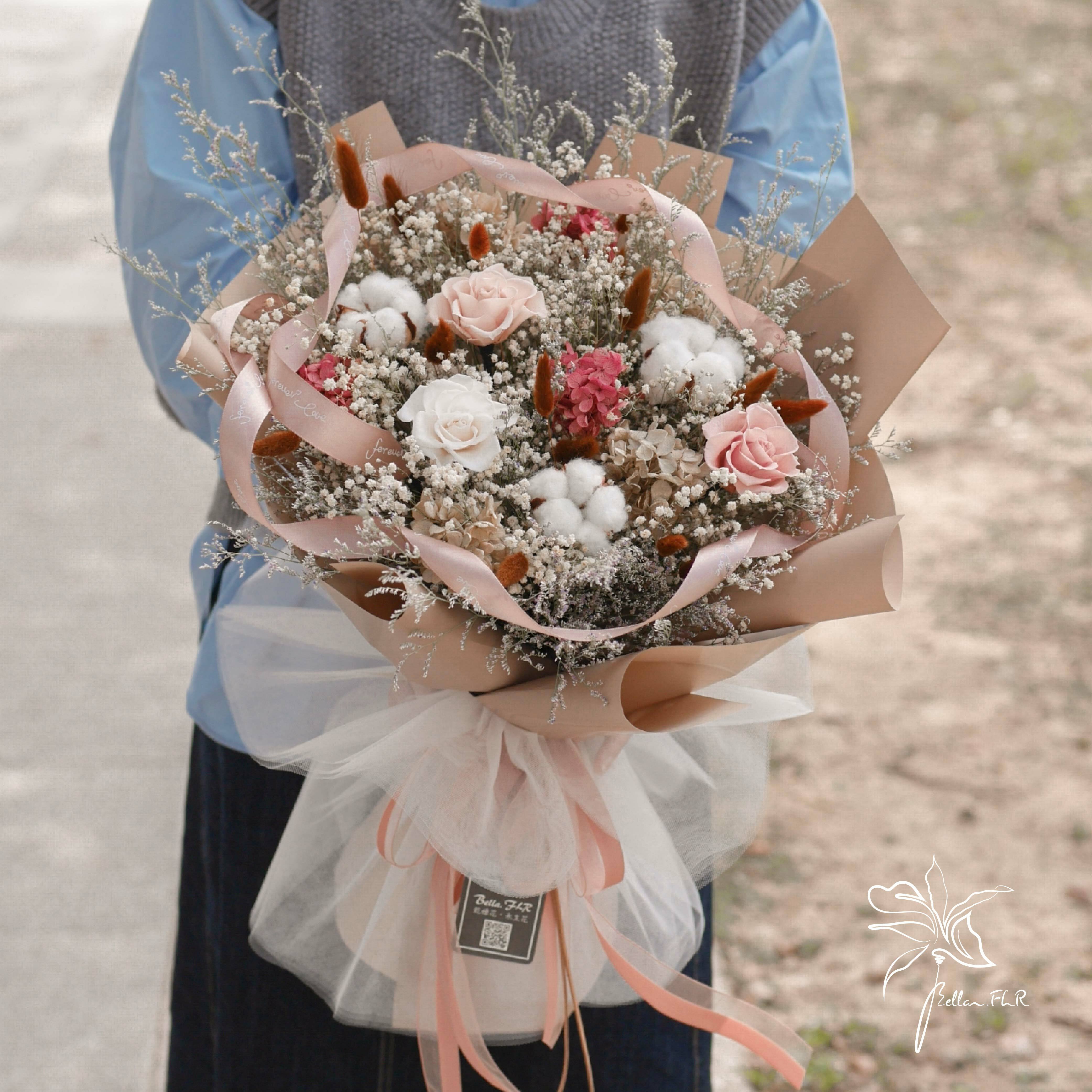 【公主的法式愛情】大型永生乾燥花束