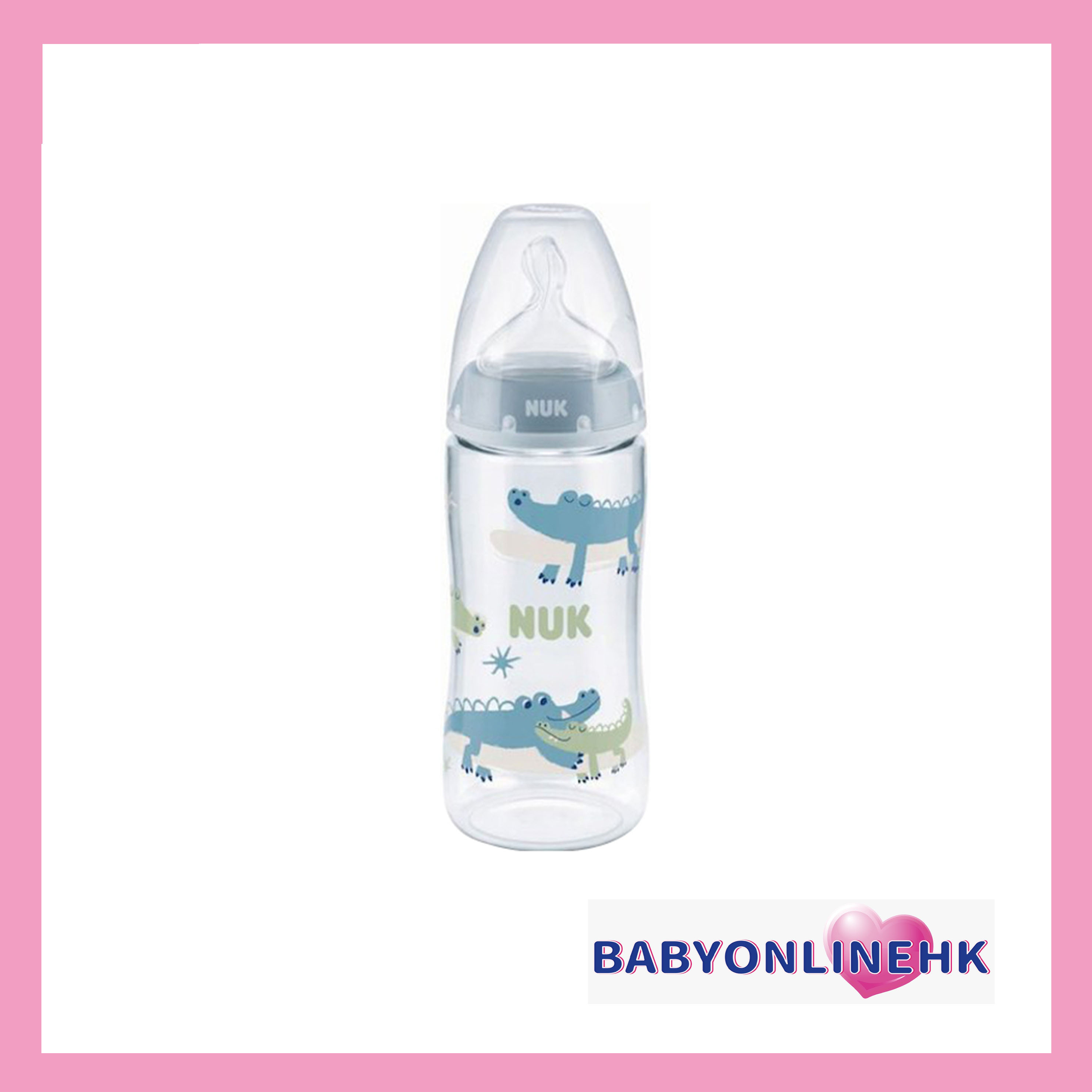 Nuk 嬰兒奶瓶 First Choice+ 溫控 +6m 藍色 360ml  “溫度控制”指示器的奶瓶