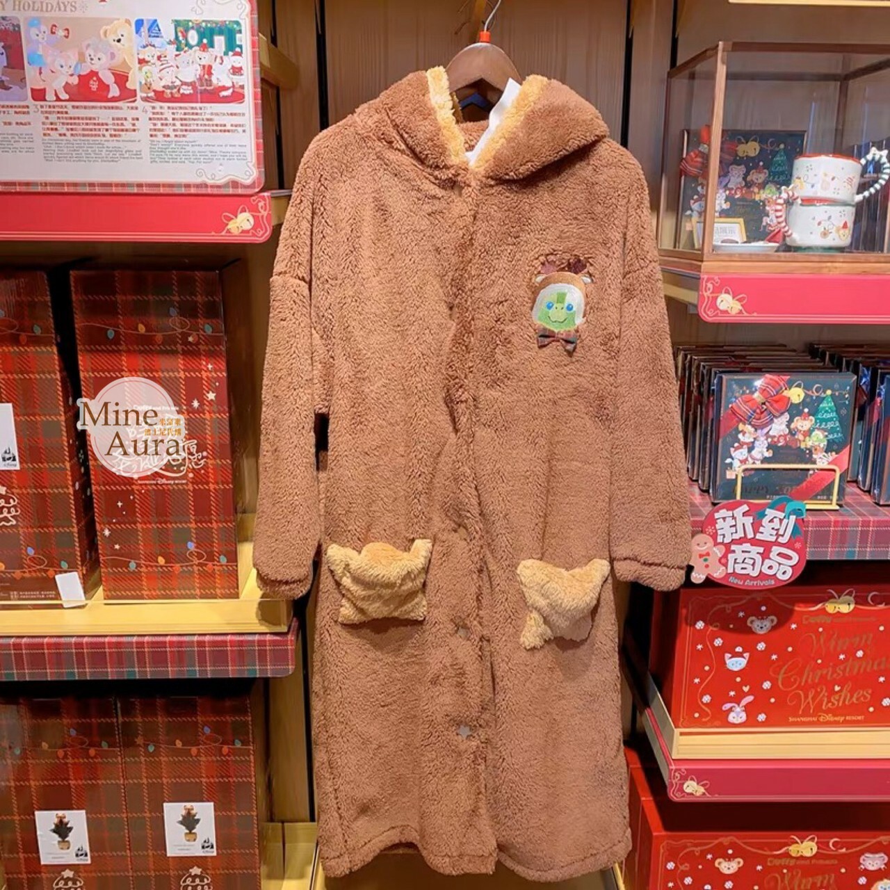 (限時特價) 奧樂米拉 海龜 OluMel 連帽 麋鹿造型 保暖 家居服 睡袍 睡衣 -上海迪士尼樂園