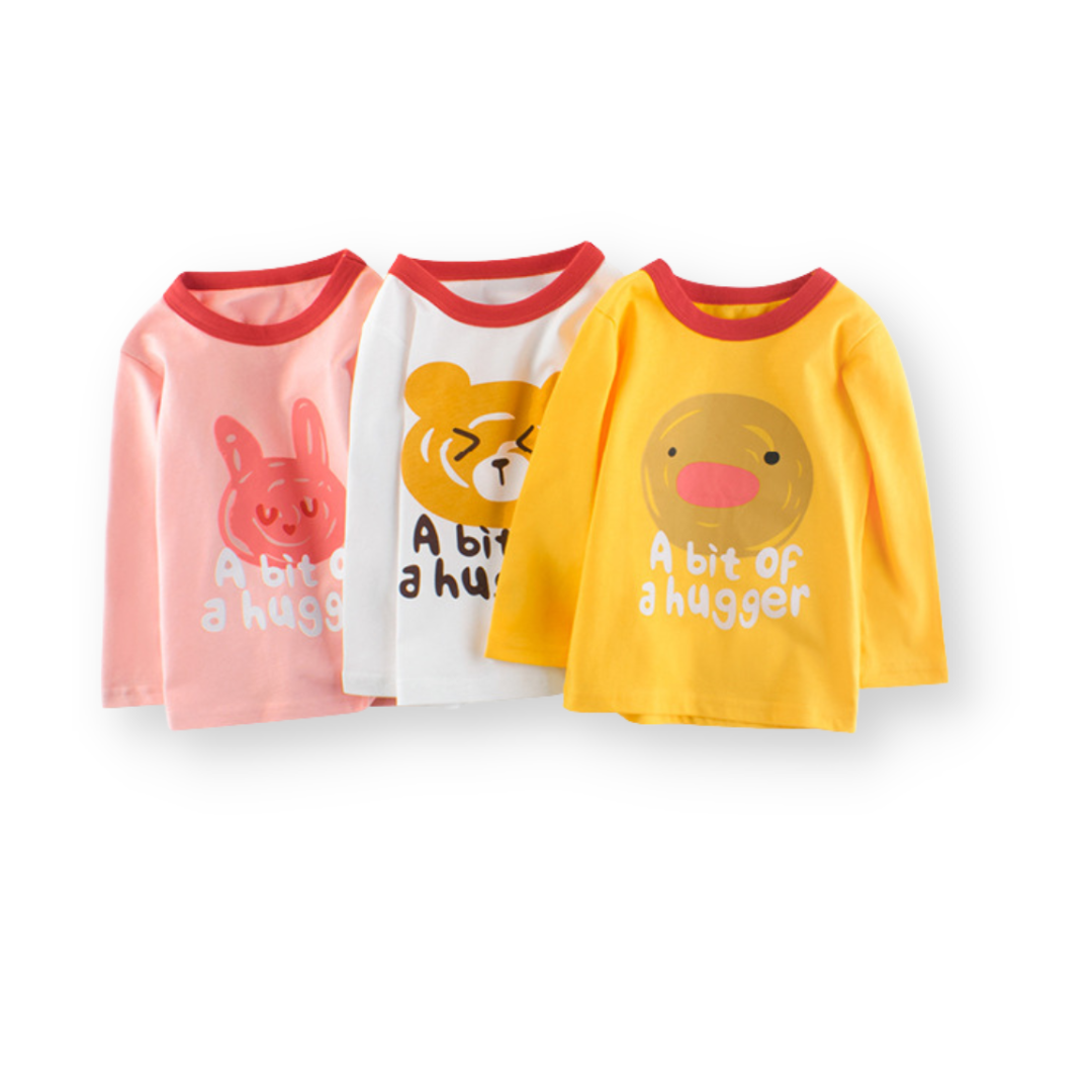 【限量】熊熊鴨鴨兔兔-春秋長袖上衣(90-140)