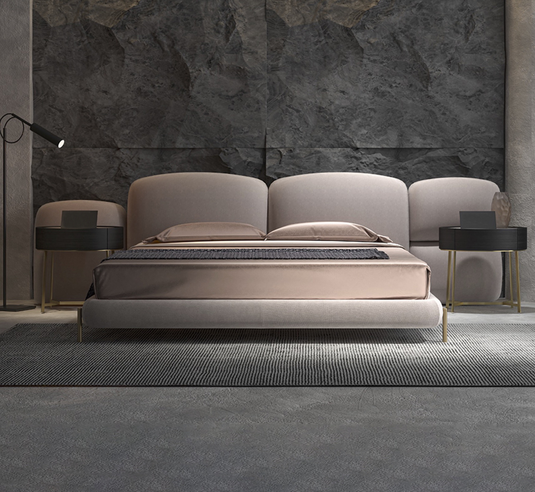 蜜桃軟包床架 AOZ-M9013