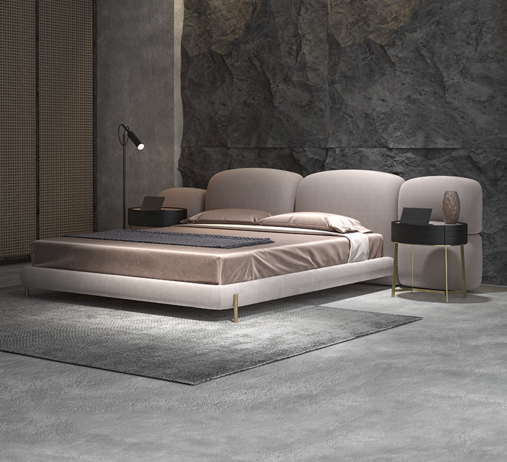 蜜桃軟包床架 AOZ-M9013