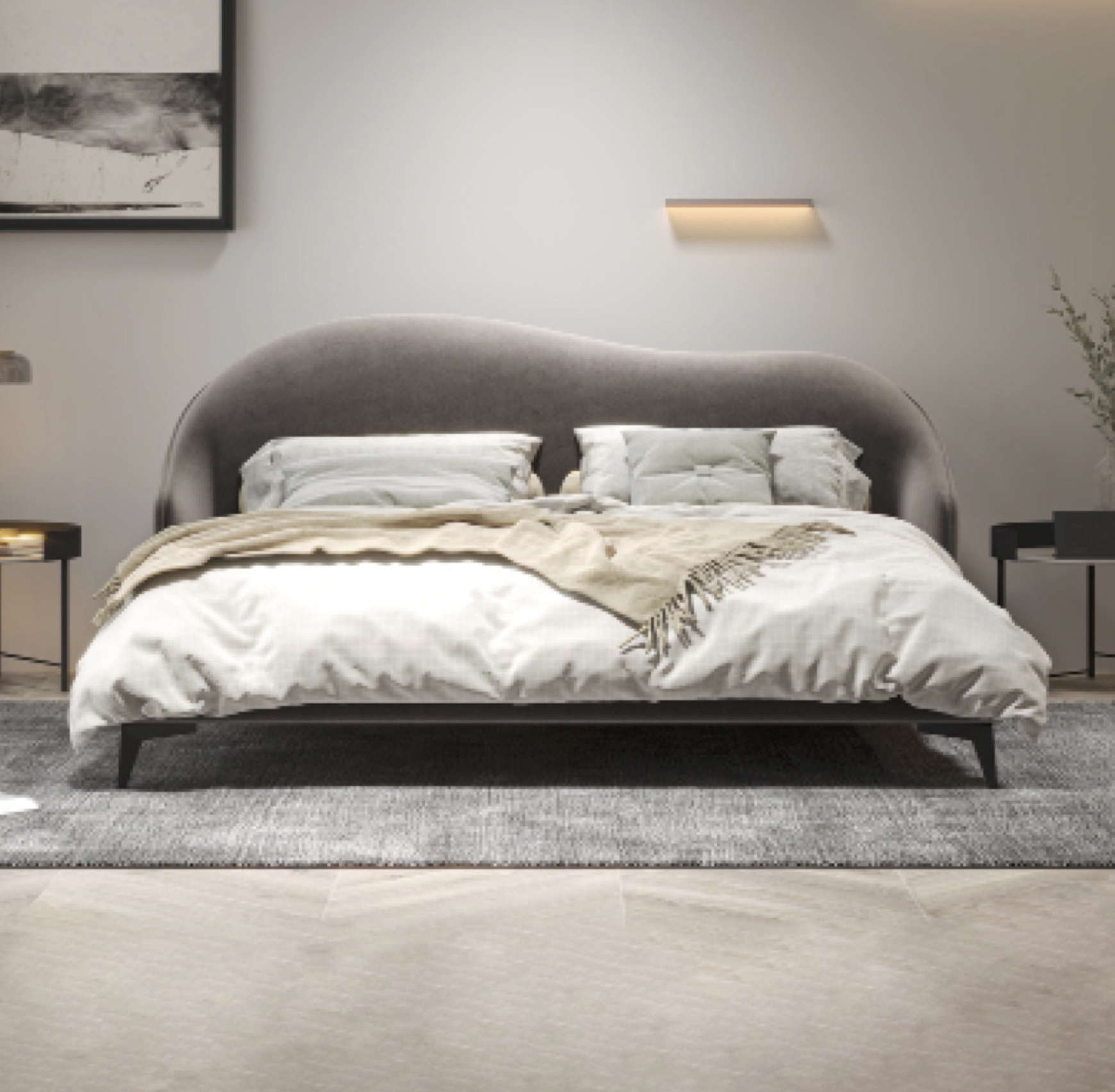 雲朵軟包床架 AOZ-M9012