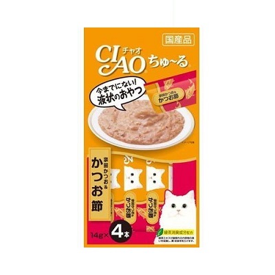 CIAO 宗田鰹+木魚醬 (14gx4支裝)【$100 X 7 包】【可混合其他口味】