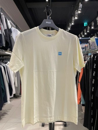 [S] FILA UNISEX ROUND SHORT SLEEVE TSHIRT,PALE YELLOW, FS2RSD2J03X-PYE (SFL143)