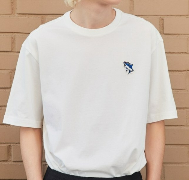 [S] FILA SEA FOREST MINI SHARK SHORT SLEEVE TEE,OFF WHITE, FS2RSD2S01X-OWH (SFL144)