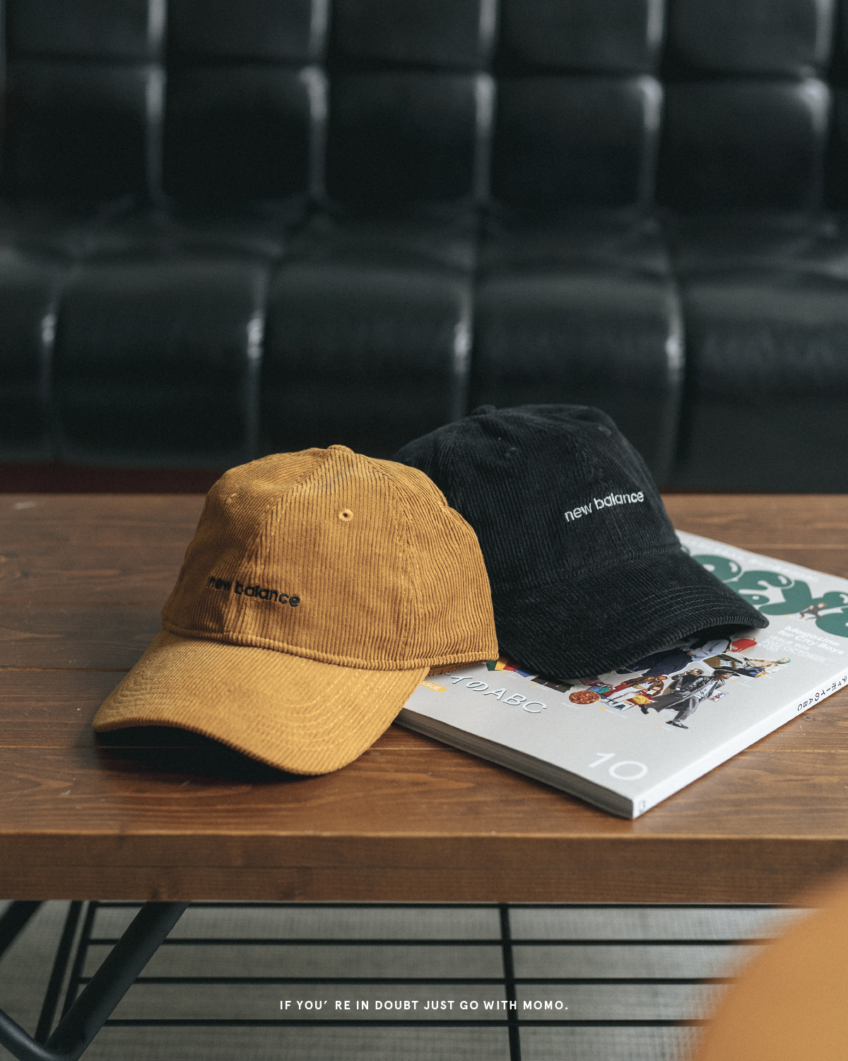 New Balance 刺繡燈芯絨老帽 棕 LAH23113WWK / 黑 LAH23113BK