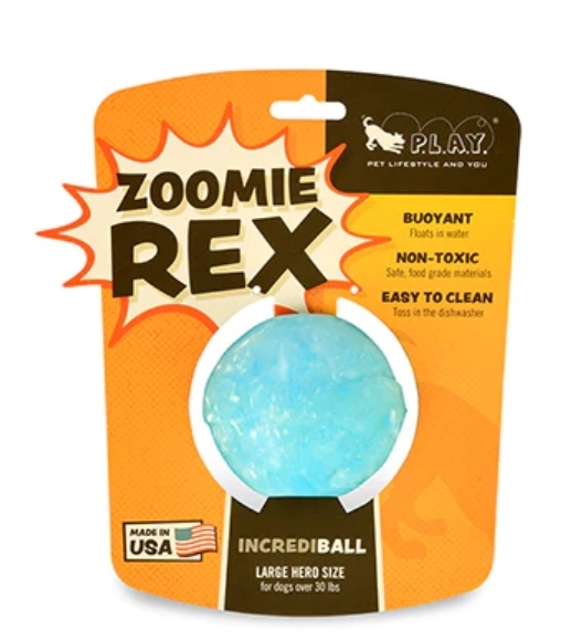 PLAY -  ZoomieRex - Ball Blue  S Size