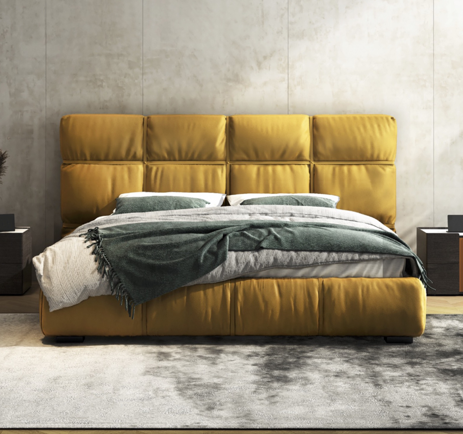 菠蘿軟包床架 AOZ-M9021