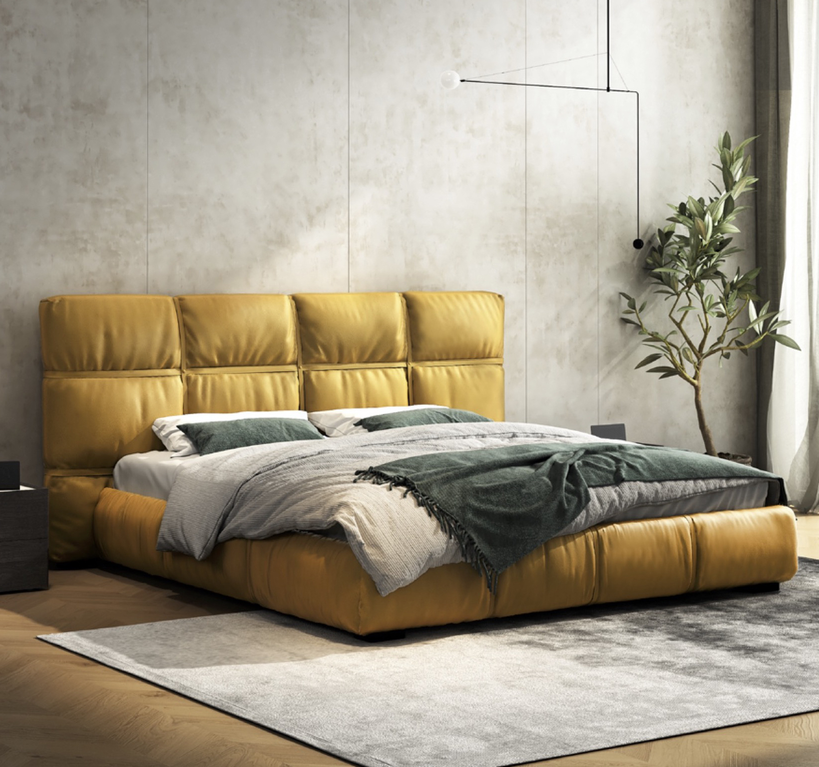 菠蘿軟包床架 AOZ-M9021