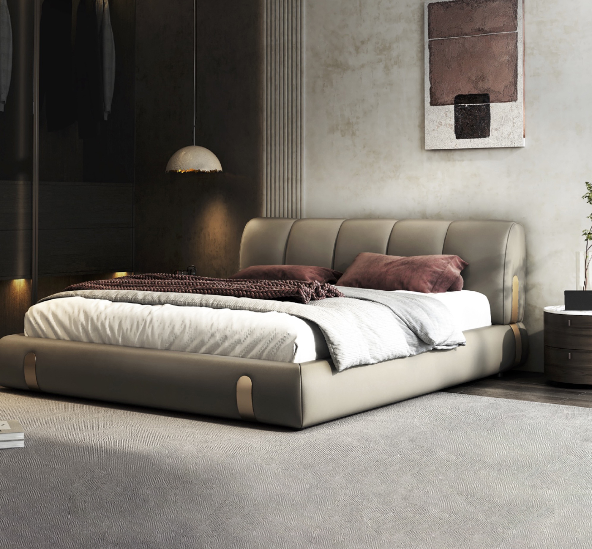 饅頭軟包床架 AOZ-M9022