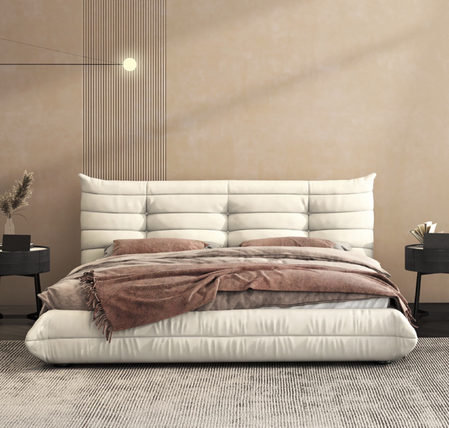 毛毛蟲軟包床架 AOZ-M9032