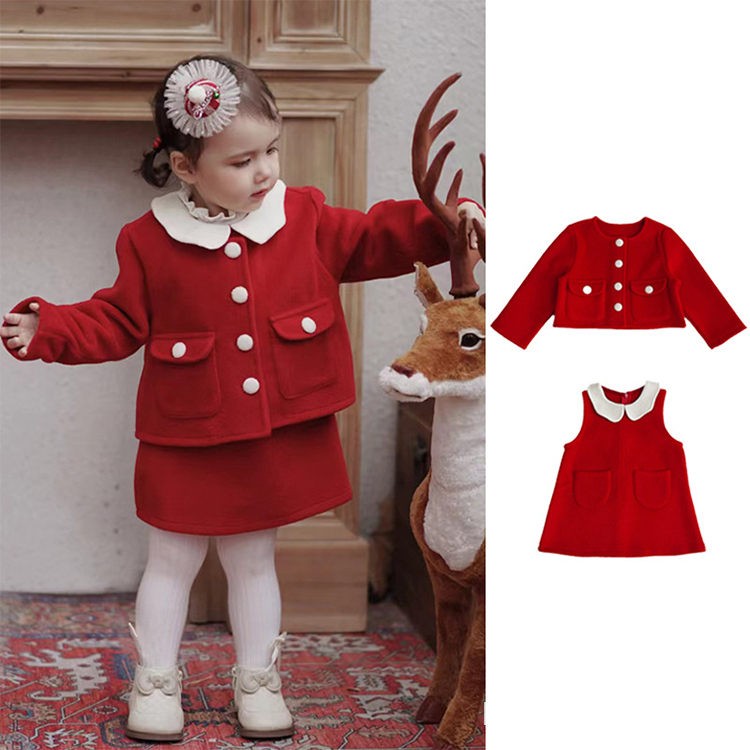 Aristocracy wool red dress