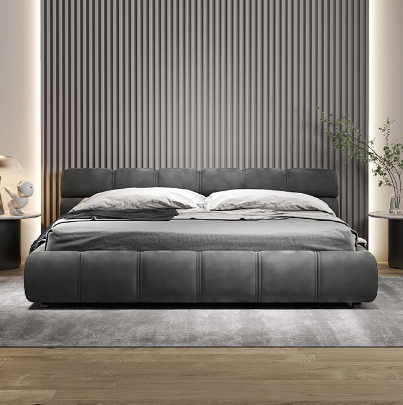 鬆餅軟包床架 AOZ-M9007