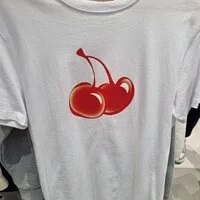 [S] MODERNWORKS KIRSH BIG CHERRY SHORT SLEEVE TS,WHITE, FKQMCTR500M-WHA [FINAL SALE] (SMW79)