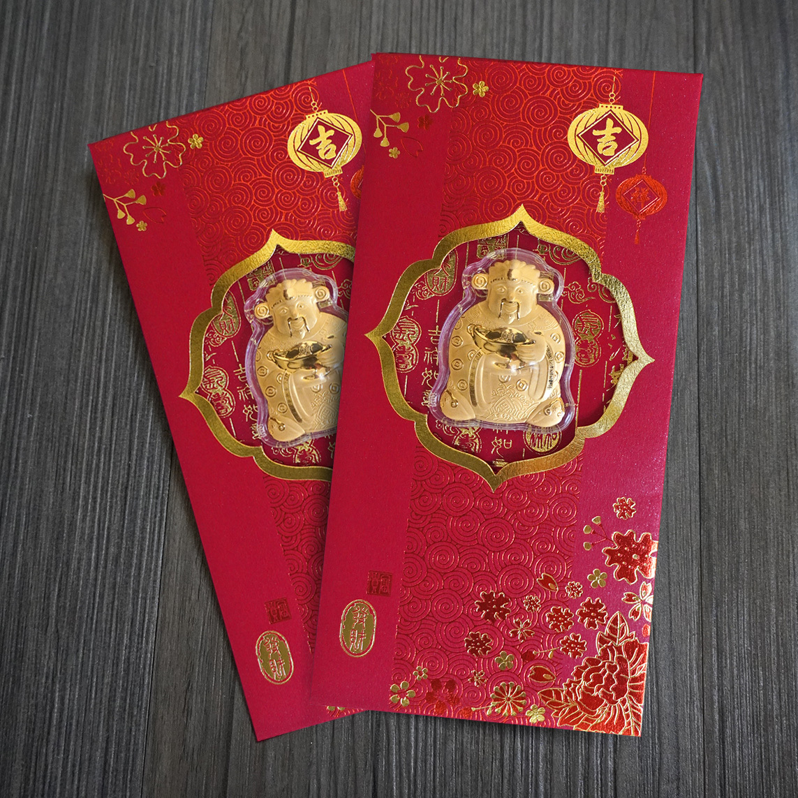 (開運招財黃金紅包袋)-財神賜財