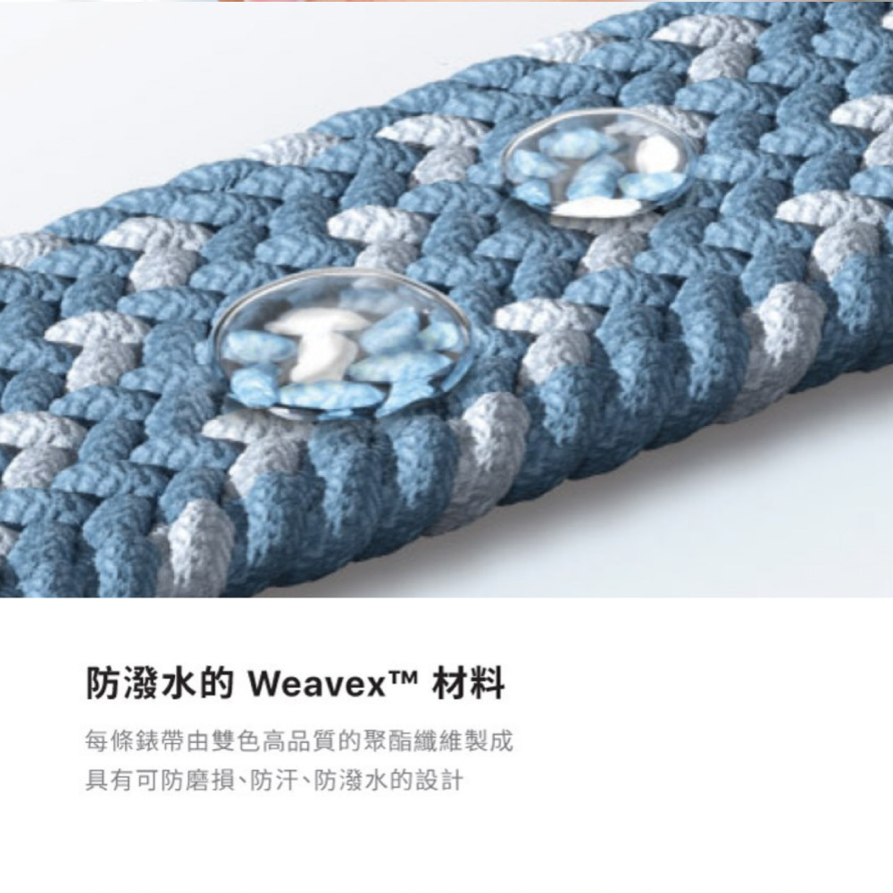 【UNIQ】Aspen DE Apple Watch 雙色防潑水高彈力編織單圈錶帶