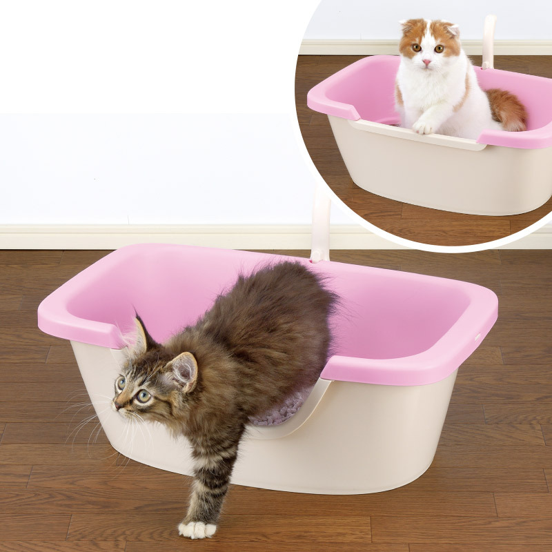 Richell 幼貓貓砂盤 - 米色