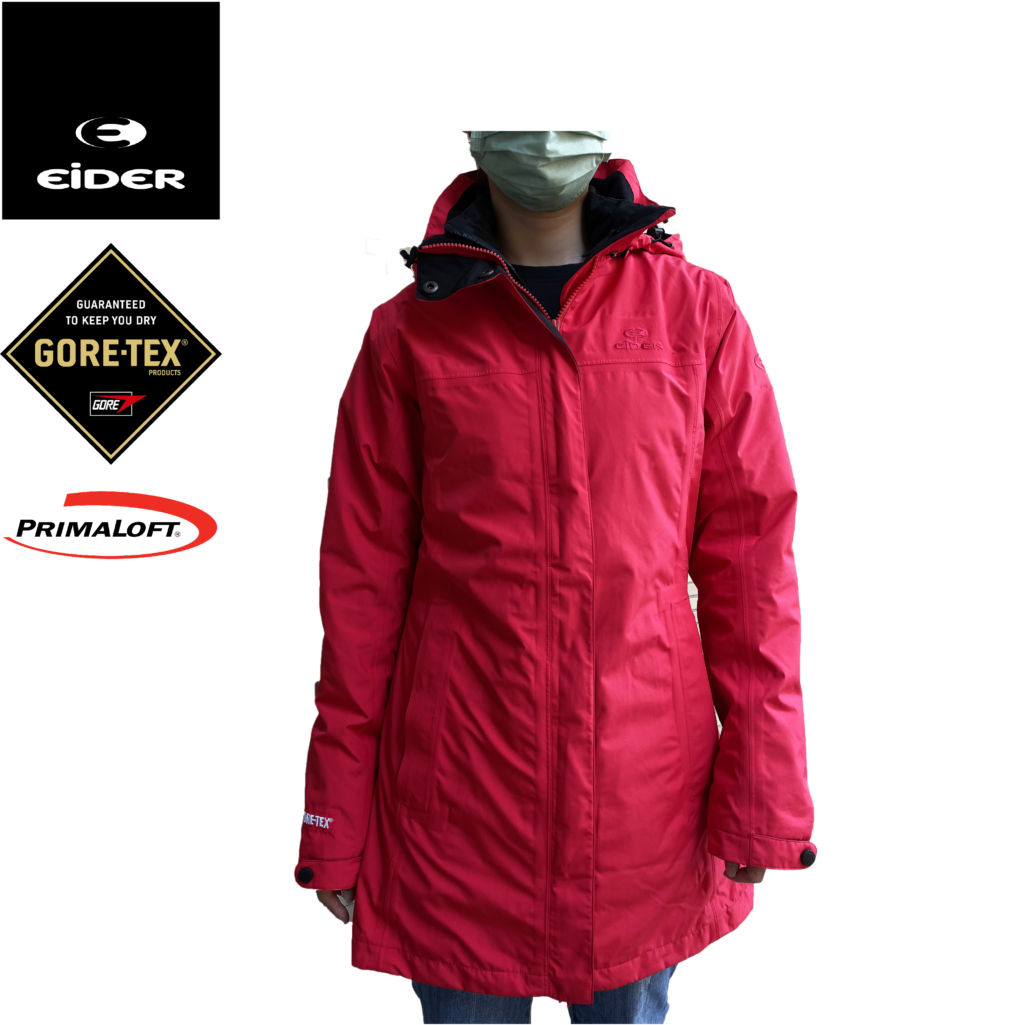 EiDER 法國 EIV2682 女款防風防水保暖GTX二件式多功能長大衣外套 GORE-TEX+PRIMALOFT 適合出國旅遊/賞雪/登山 06EV2682