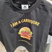 [S] DYSFUNCT BURGER CROP TOP T-SHIRT DESIGN,BLACK, T-BURGERCROP BS (SDY52)