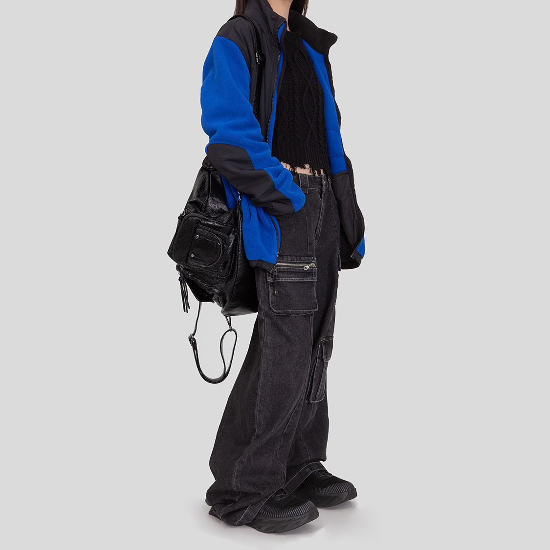 VINTAGE POLO FLEECE ZIP UP JACKET