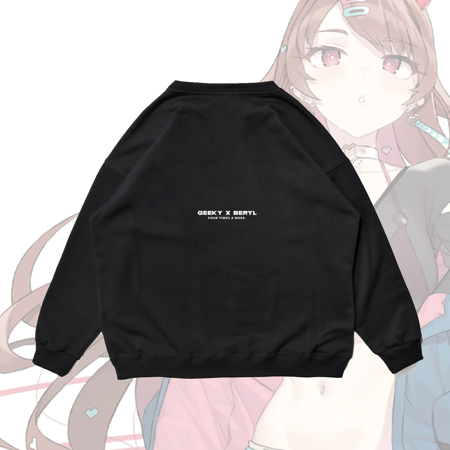 GEEKY x 貝莉莓日常大學T-黑