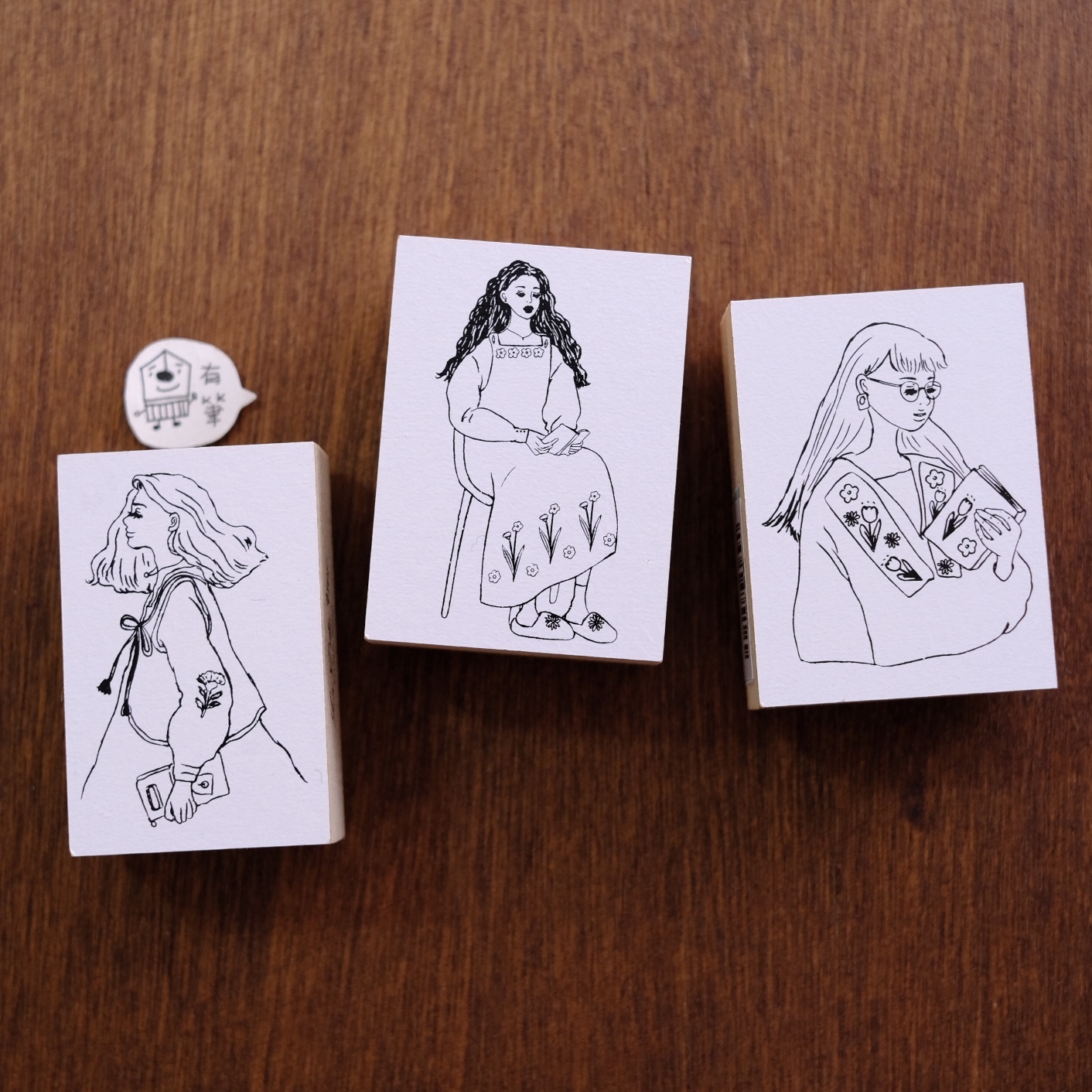 女孩 木製印章 (壓縮木)｜甜蜜生活 la dolce vita 臺灣