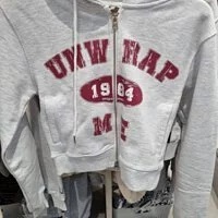 [S] DYSFUNCT UNWRAP ME CROP HOODIE,GRAY/MAROON, H-UNWRAP GRAY WNS [FINAL SALE] (SDY55)