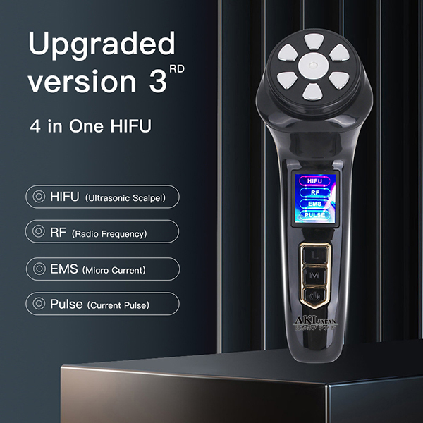 Japan AKI 3rd Generation Mini HiFu Ultrasonic Knife RF Radio Frequency EMS Micro-electric Pulse Carving Instrument Lifting and Smoothing Beauty Instrument (A0049)