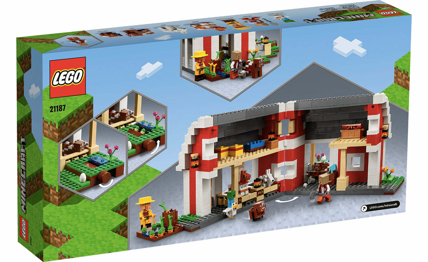 [飛米樂高積木磚賣店] LEGO 21187 Minecraft-The Red Barn 紅色穀倉
