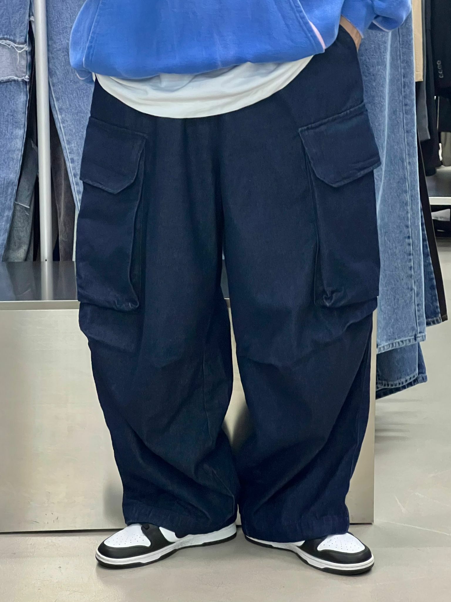 工裝鬆身牛仔褲 P1690